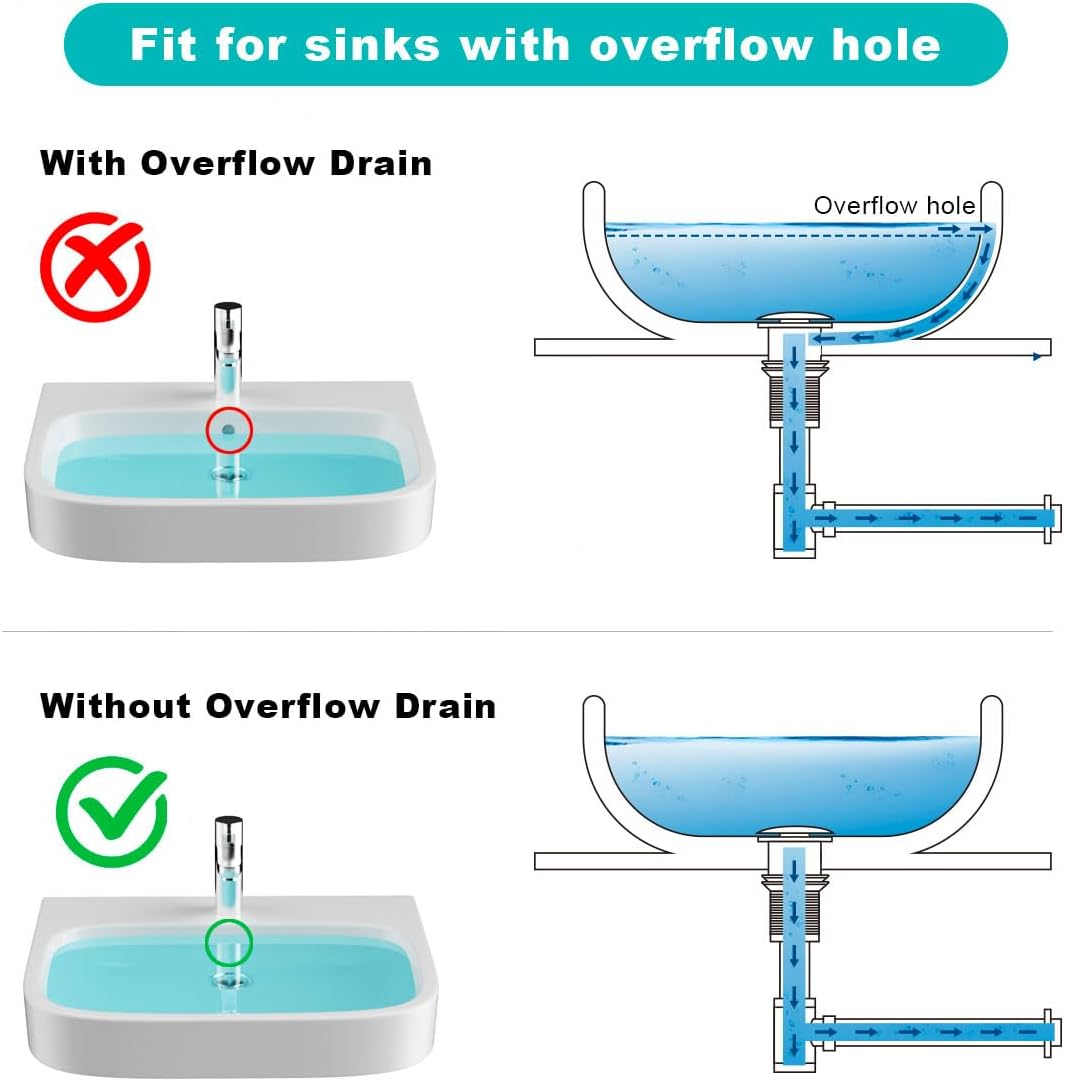 U Shape P-trap Stopper Complete Set, Adjustable Height 1-1/4 Bottle Trap Basin Sink Waste Drain P Trap Set Without Overflow, Oil Rubbed Bronze