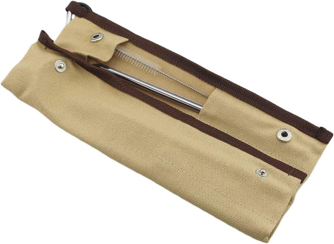 Gugrida Reusable Travel Utensils, 7 Pieces Portable 18/10 Stainless Steel include Knife Fork Spoon Chopsticks Cleaning Brush Straws Portable Pouch, Eco-friendly Camping Silverware Set, Dishwasher Safe