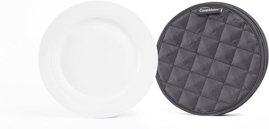 Covermates Keepsakes - Quilted Divider Set - Set of 4 - Scratch & Breakage Protection - Stain Resistant - Machine Washable - China Storage, Slate