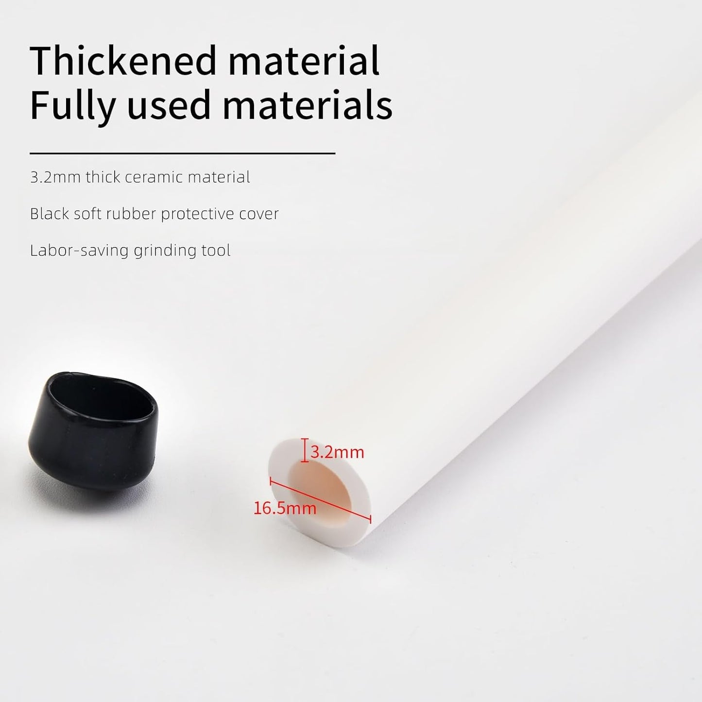 Ceramic Knife Sharpener Rod for Chefs and Home Cooks, Ceramic Honing Rod,Sharpening Steel for Kitchen Knives, Steak Blades (10 inch)