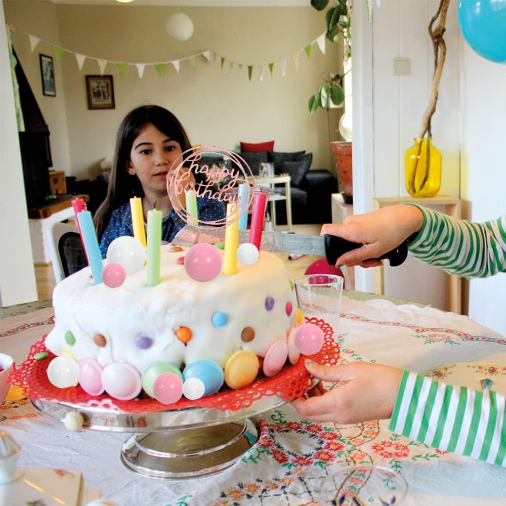 BEISHIDA 27 PCS Pink and White Ball Cake Topper Mini Balloons Cake Toppers Foam Ball Cupcake Toppers Happy Birthday Cake Insert Pick DIY for Anniversary Wedding Cake Decorations Baby Shower Party