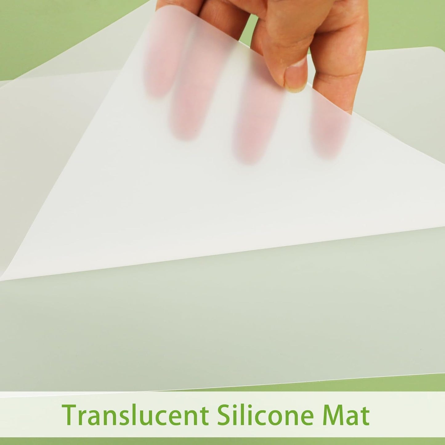 Small Translucent Silicone Mats: 7.9”x9.5” Clear Non-Slip Countertop Protector Liner - Heat Resistant Non-Stick Baking Mat 2/Pack