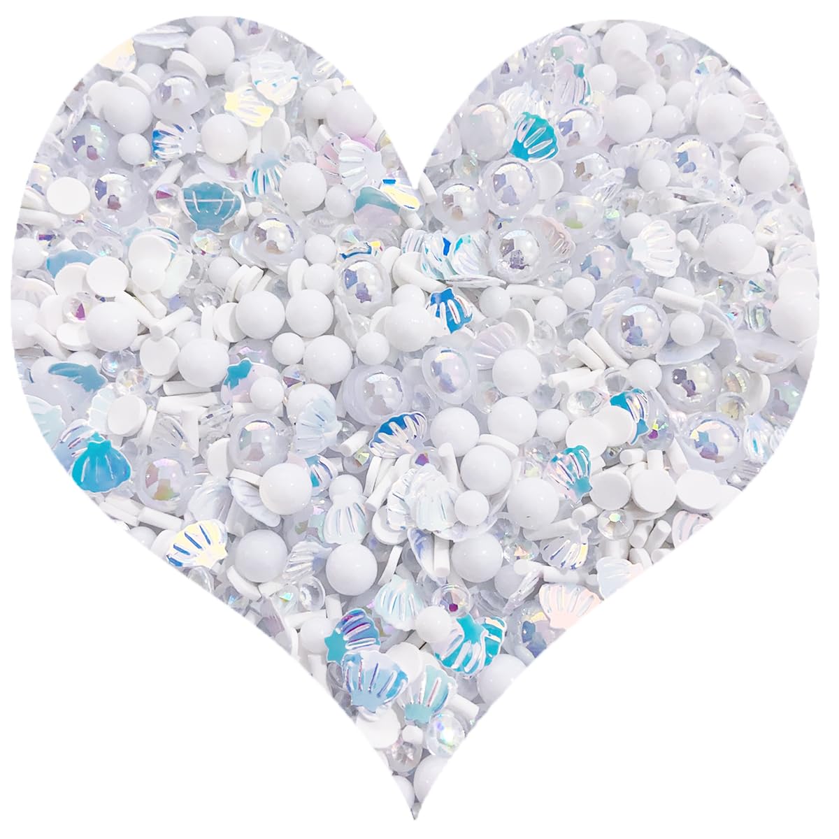 EHOPE Fake Sprinkles Polymer Sprinkles Faux Sprinkles Fake Candy Sprinkles Clay Sprinkles Polymer Clay Slices for Nail Art DIY Crafts Cake Phone Case(40G-Silver BeiKe+ Bead-47)