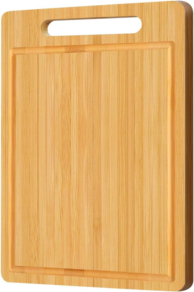 Bamboo Cutting Board, Wooden Cutting Boards for Kitchen, Wood Double Sided Food-Grade Chopping Board for Meat Cheese Vegetable (X-Large)