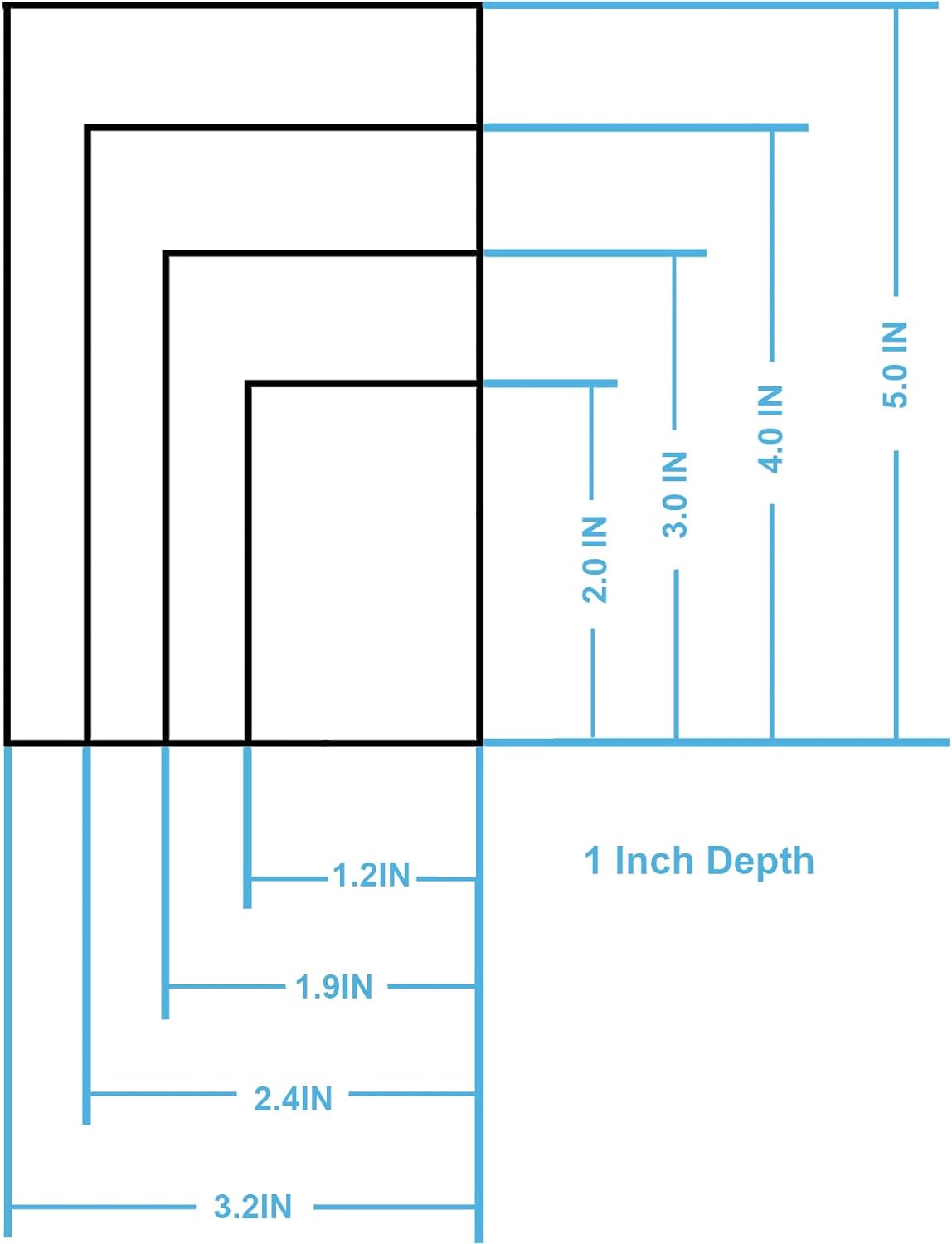 Rectangle cookie cutter ANCKNE Stainless Steel Rectangle Biscuit Molds Square Pastry Molds Fondant Cake Cookie Cutter Set 1 Inch Depth