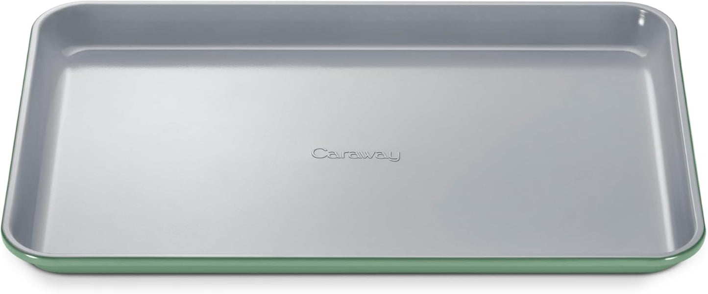 Caraway Non-Stick Ceramic Baking Sheet - Naturally Slick Ceramic Coating - Non-Toxic, PTFE & PFOA Free - Perfect for Baking, Roasting, and More - Medium (15" x 10") - Sage