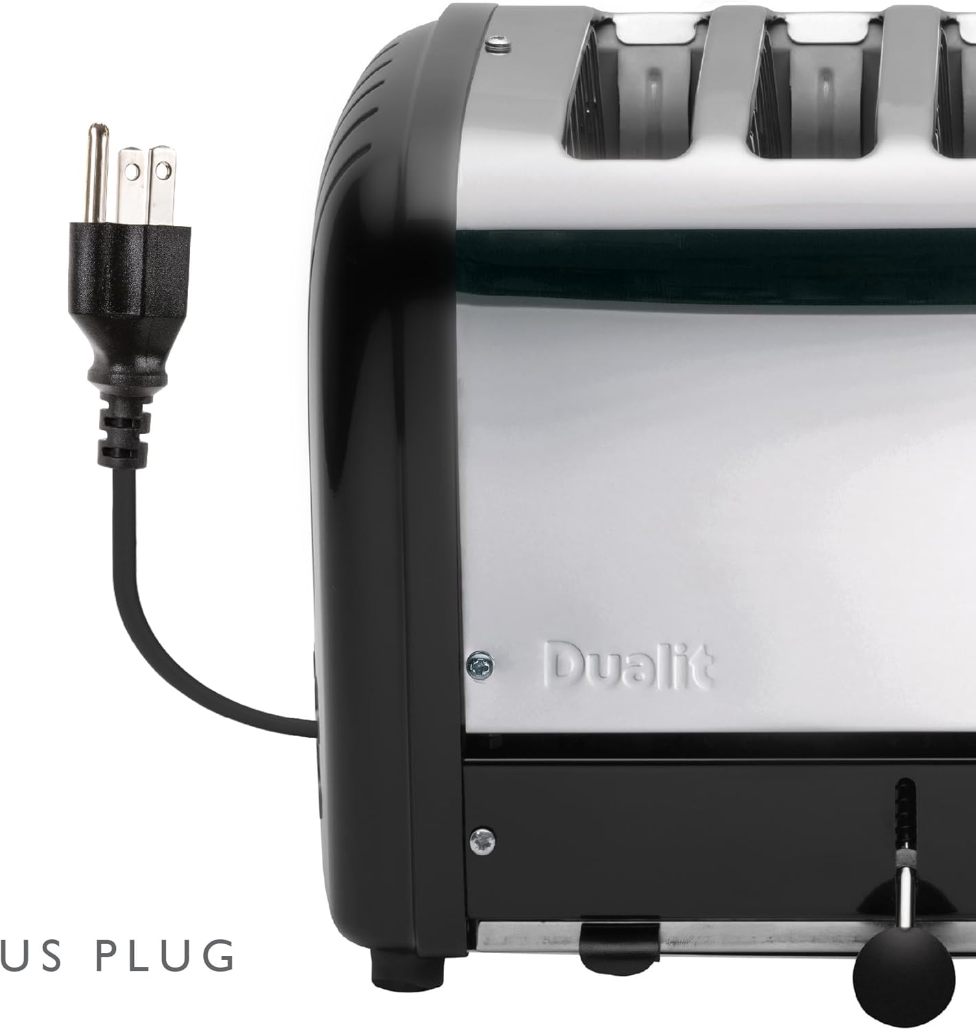 Dualit Classic 4 Slice NewGen Toaster - Stainless Steel - Hand Built in the UK - Replaceable ProHeat elements - Defrost Bread - Mechanical Timer - Matt Black Classic Toaster