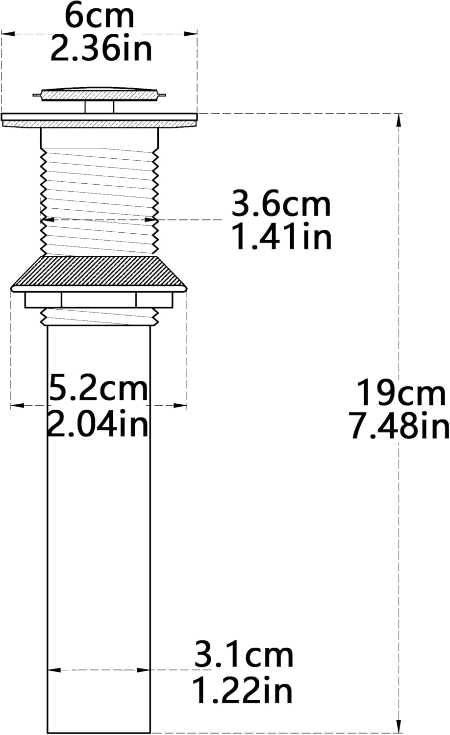 Bathroom Faucet Vessel Vanity Sink Small Pop Up Drain Stopper Without Overflow, Antique Brass Sink Drainer