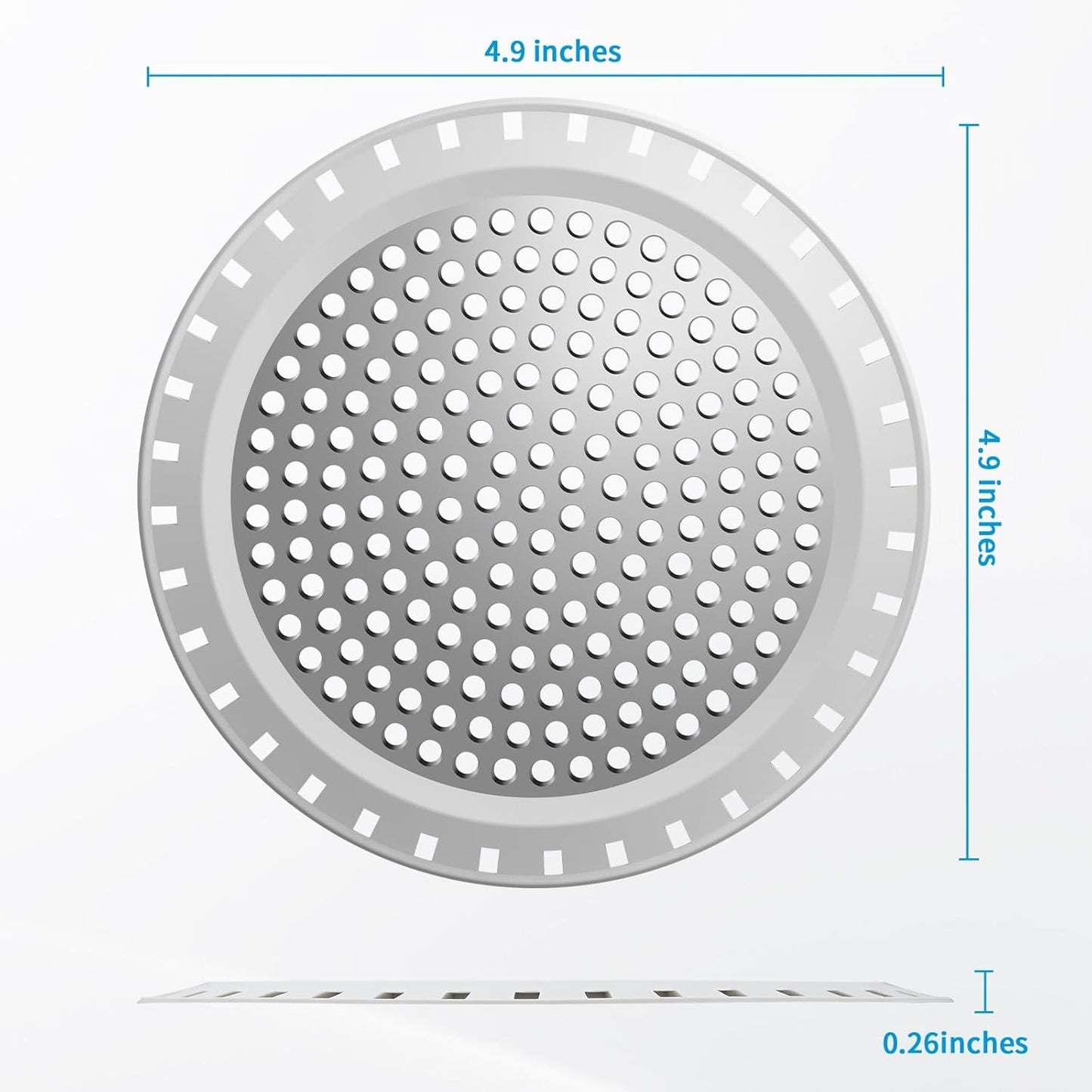 Shower Drain Hair Catcher,Aluvor Shower Drain Cover Round Bathtub Drain Strainers Weighted Metal Hair Trap Stopper Sink Protector Filter Bathroom Flat Strainer Stopper