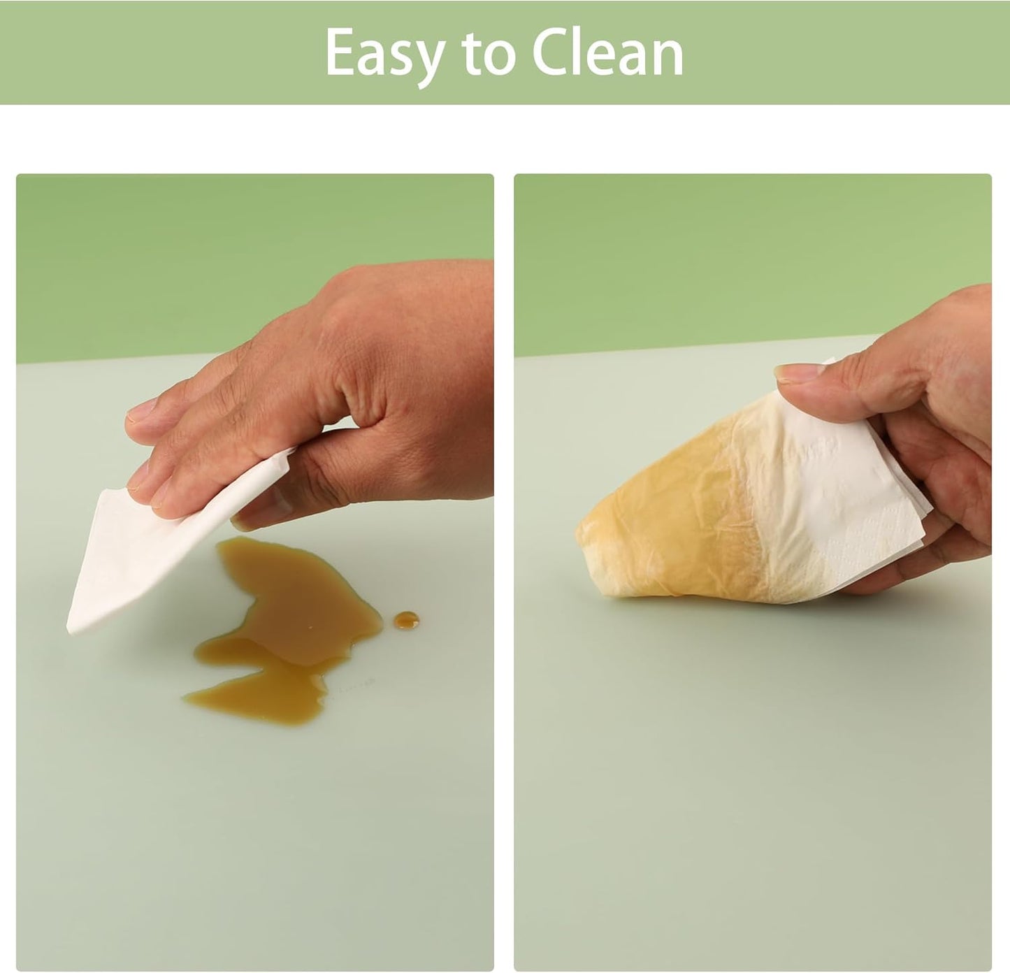 Clear Silicone Mats for Kitchen Counter: 11.8” x 15.8” (1mm) Non-slip Countertop Protector Liner - Non-Stick Heat Resistant Baking Mat Pastry Translucent 2/Pack