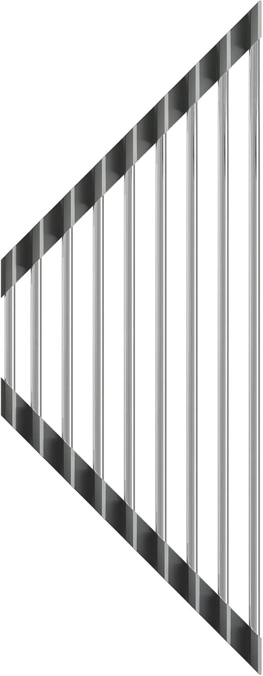 Dowell Over The Sink Roll Up Triangle Dish Drying Rack, 304 Stainless Steel, 9 Tubes, Dishwasher Safe, Food Safe, Heat Resistant, Foldable, Space-Saving, Sturdy, Multi-Purpose Sink Organizer