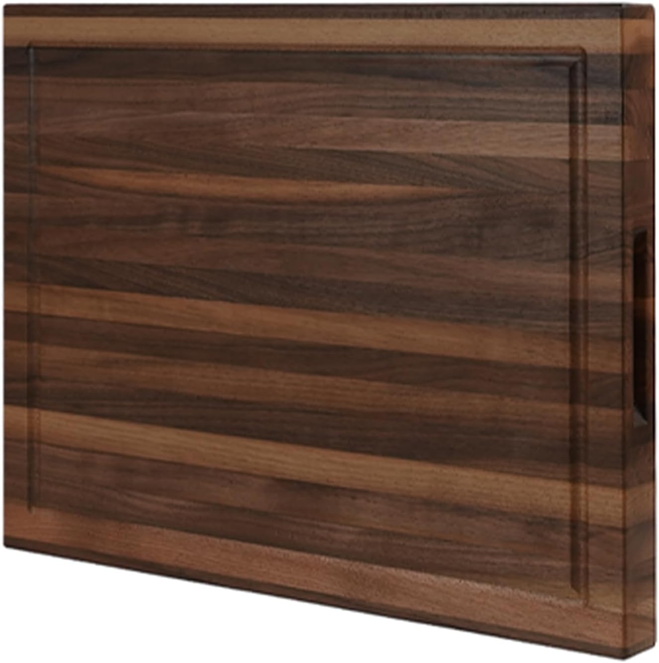 CONSDAN Walnut Cutting Board for Kitchen, USA Grown Hardwood, 16 x 12, with Invisible Inner Handle, Prefinished with Food-Grade Oil, Suitable for Kitchen Edge Grain, 1-1/2" Thick