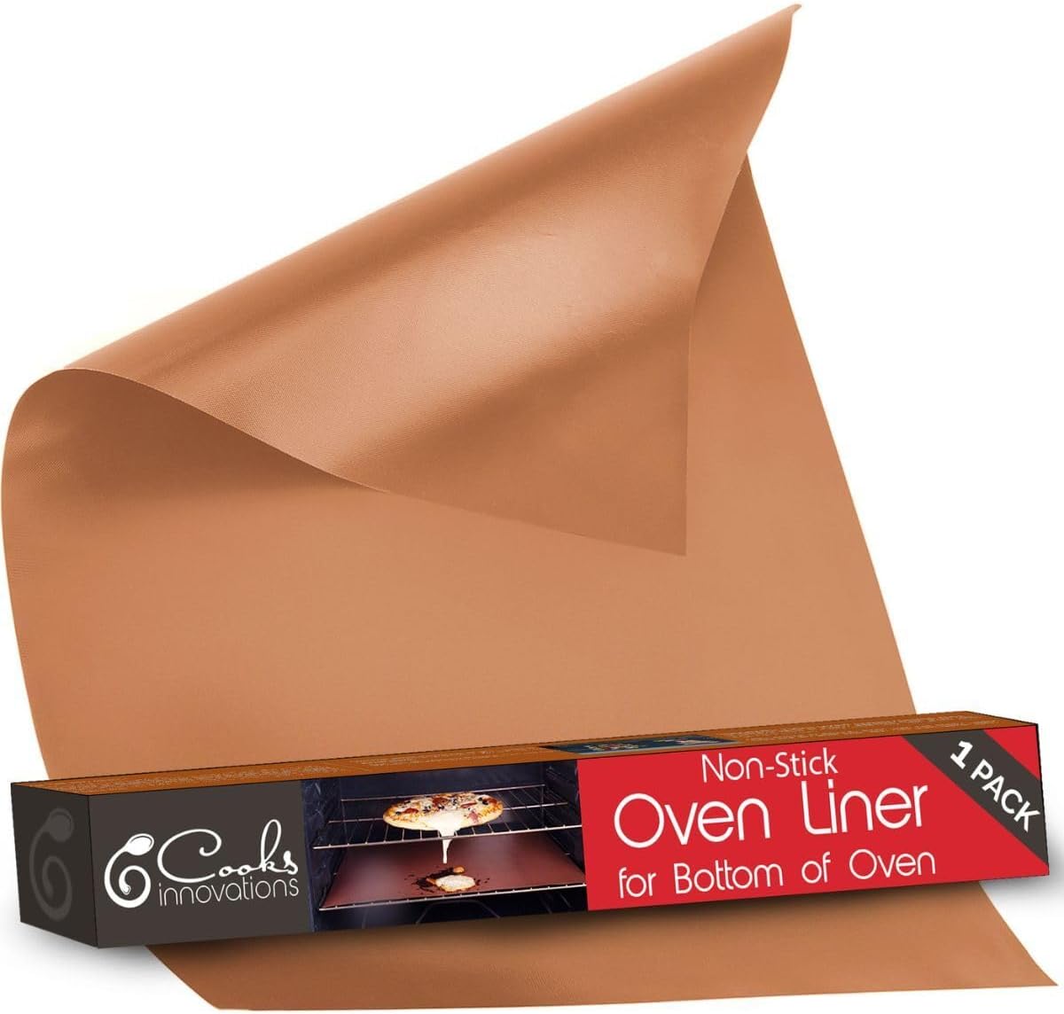 Cooks Innovations Non-Stick Oven Protector Mat - Heavy Duty Nonstick Oven Rack Liners to Protect Convection, Electric, Gas, & Microwave Ovens - BPA & PFOA Free Heat Resistant Baking Mat