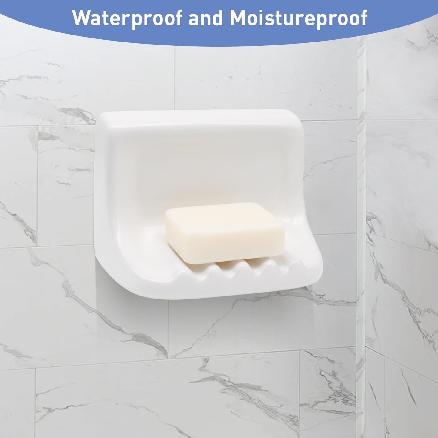 White Vintage Mounted Ceramic Soap Dish for Shower Wall,Retro Ceramic Soap Holder Porcelain Soap Dish Holder Tray for Home Bathtub Bathroom Sink Shower Wall Easy to Clean Keep Soap Dish Dry