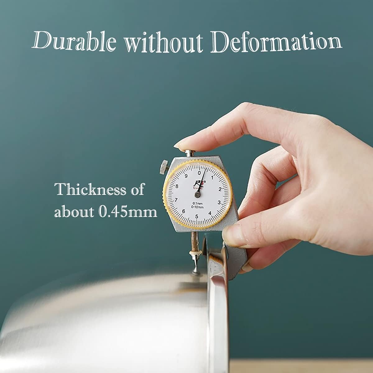 meleg otthon Stainless Steel Mixing Bowl, Stainless Steel Basin, 18.5QT Mixing Bowls,Heavy Duty Deeper Edge Mirror Finish Dishwasher Safe Bowl(15.74'' diameter x 6.02''high)