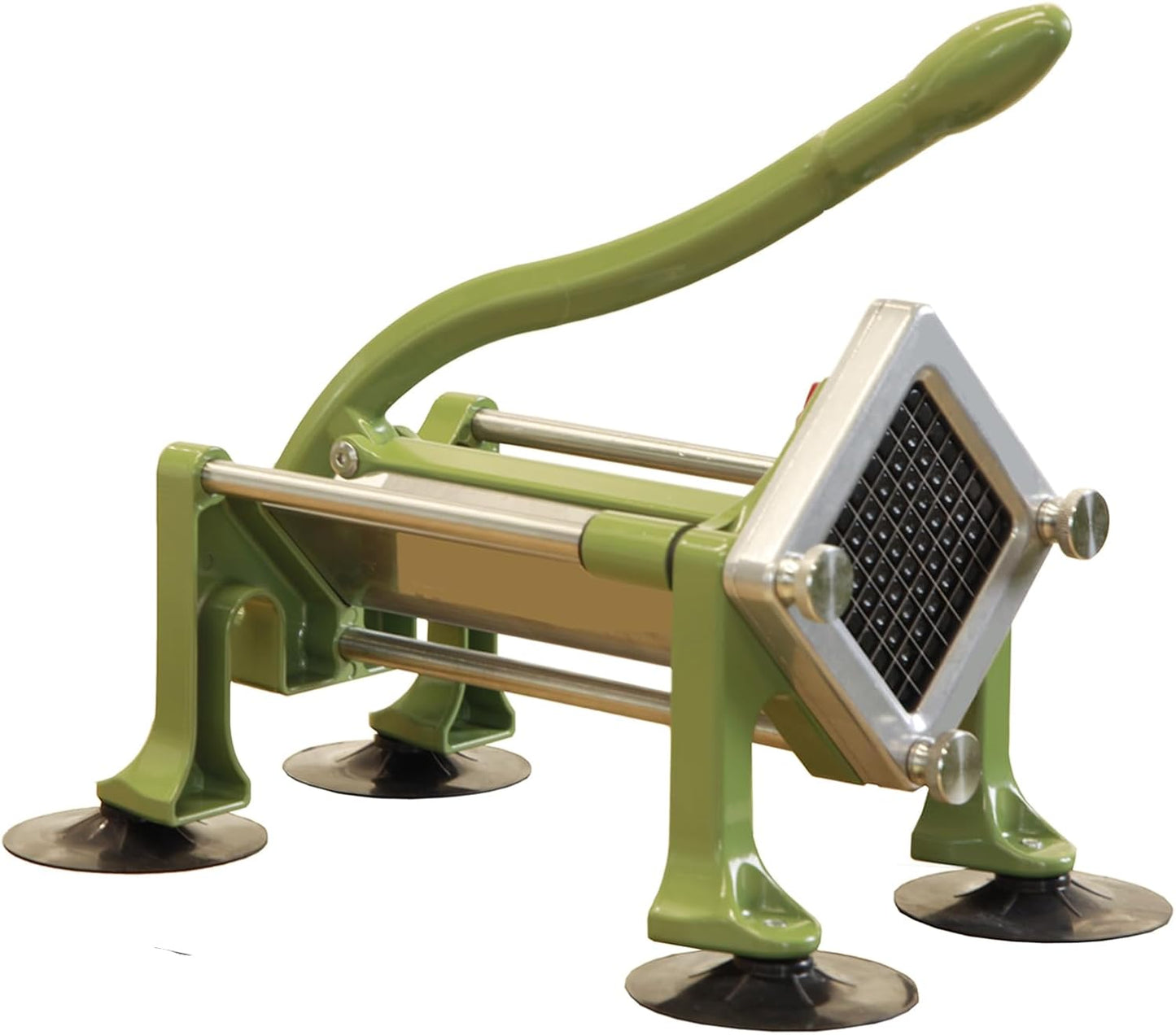 Commercial French Fry Cutter Stainless Steel.Potato Cutter for French Fries with 1/4Inch Blade, Commercial French Fry Cutter Manual Potatoes Cutting Machine with Suction Feet.
