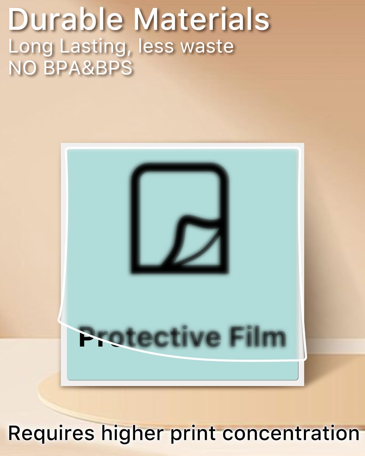 iEager Green Square Thermal Label Stickers, 3" x 3" Self-Adhesive Square Direct Thermal Labels with Perforation Line, 500 Sheets/Roll