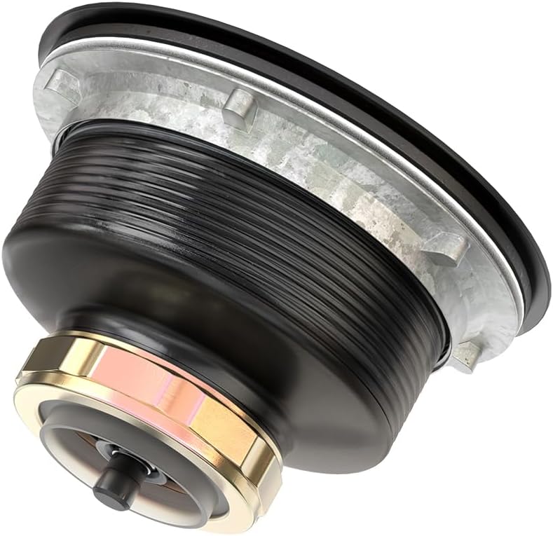 KONE Black Kitchen Sink Drain Matte Black Sink Strainer 3-1/2 Inch Drain Assembly Kit Replacement for Universal 3.5 Inch Kitchen Sink, All Stainless Steel Body with Strainer Basket and Drain Stopper