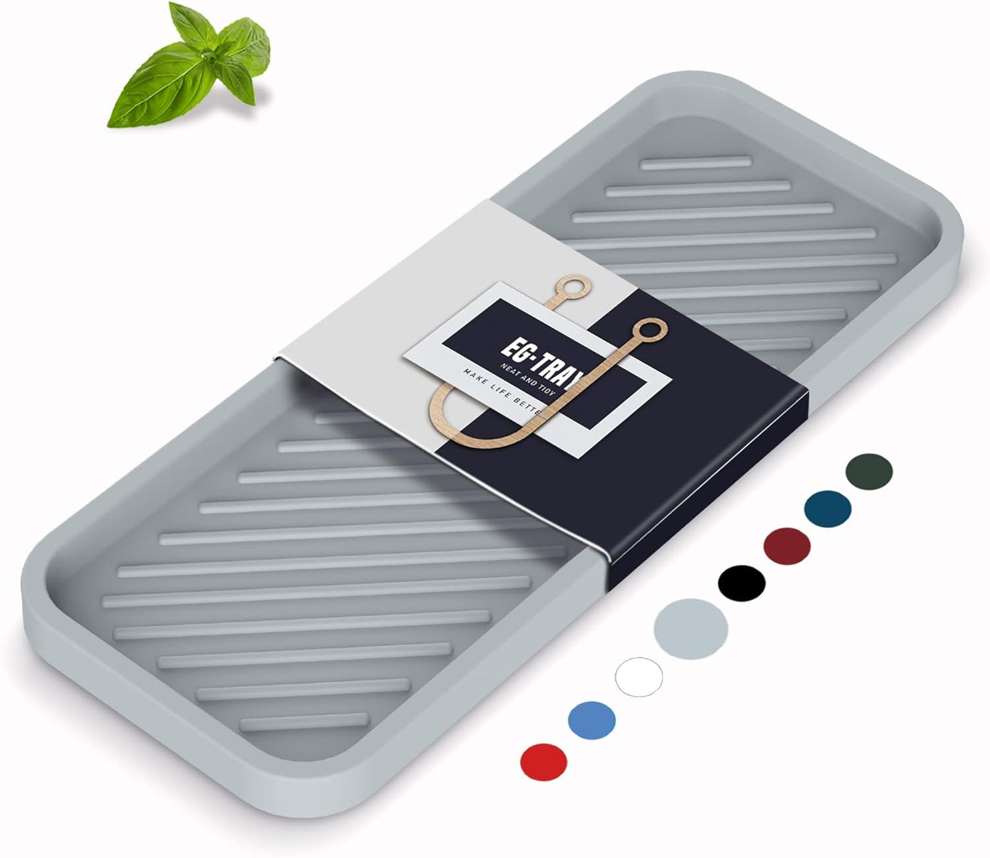 EG-SIPRO Silicone Sponge Holder, Kitchen Sink Organizer Tray, Sponge Caddy for Bathroom Counter, Dish Soap Holder, Scrubber, Soap Dispenser, Scouring Pad