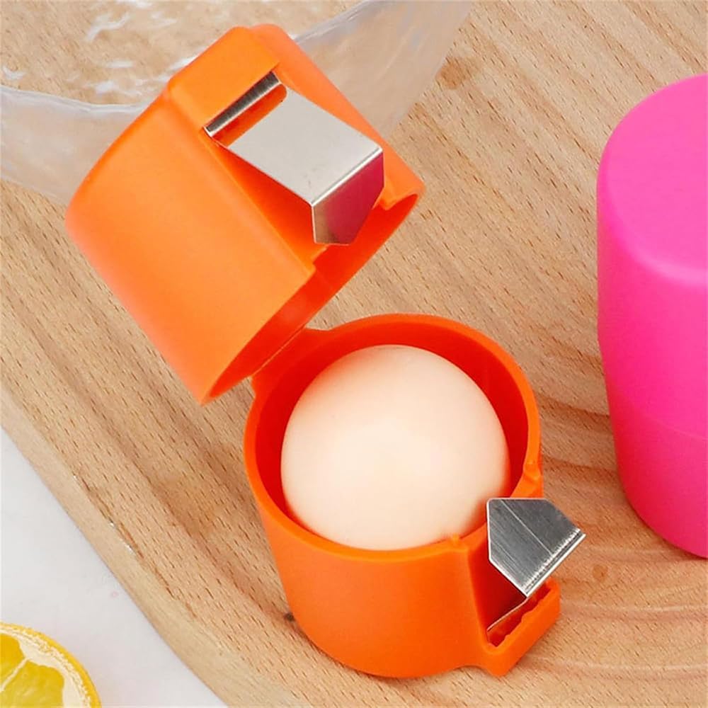 Egg Shell Opener Remover, Eggs Peeler Separator for Boiled and Raw Eggs, Stainless Steel Eggshell Cutter Kitchen Tools for Cooking and Breakfast Prep (Pink, 1 Pcs)