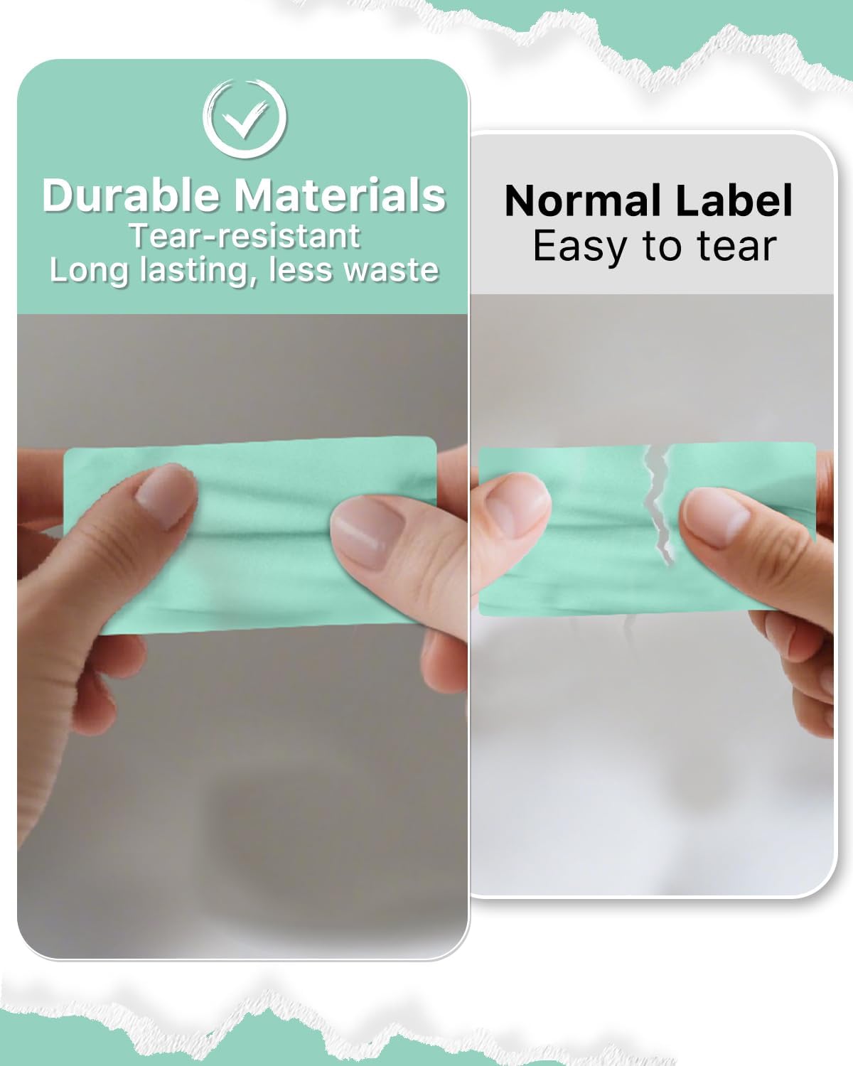 iEager 2x1 Inch Thermal Labels, Green Rectangle Thermal Printer Stickers, Durable Shipping Label Printer Sticker for Barcode, Name, Address, 1000 Labels/Roll