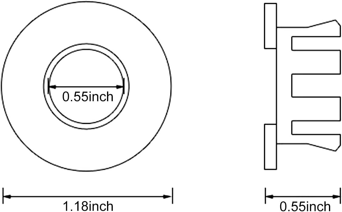 Sink Basin Trim Overflow Cover Brass Insert in Hole Round Caps Chrome