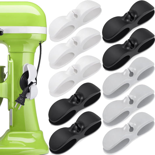 Cord Organizer for Appliances, 10PCS Kitchen Appliance Cord Winder Cable Organizer, Cord Holder Cord Wrapper for Appliances Stick on Pressure Cooker, Mixer, Blender, Coffee Maker, Air Fryer