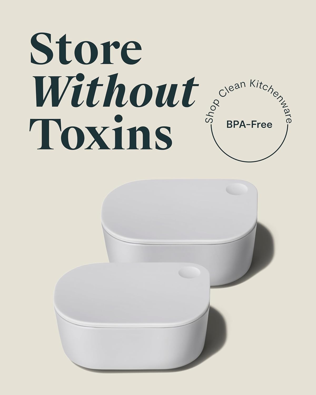 Caraway Mini Dash Inserts - 2pc .6 Cup Dash Ramekins w/Lids - Easy to Store, Non Toxic - Perfect for Sauces, Garnish, & Small Snack or Sides