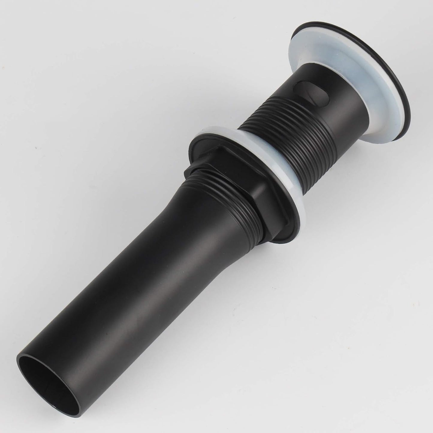 Bathroom Lavatory Vanity Vessel Sink Detachable Basket Drain, Pop Up Drain Stopper with Overflow, Black