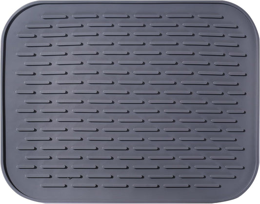 Dish Mat Silicone Dish Drying Mats Works For Drying Stemware Cocktail Glasses Silverware Pots Pans Knives and Dish Rack for Kitchen Counter Sink Bar Pads Easy to Clean (11.5" x 9.1")