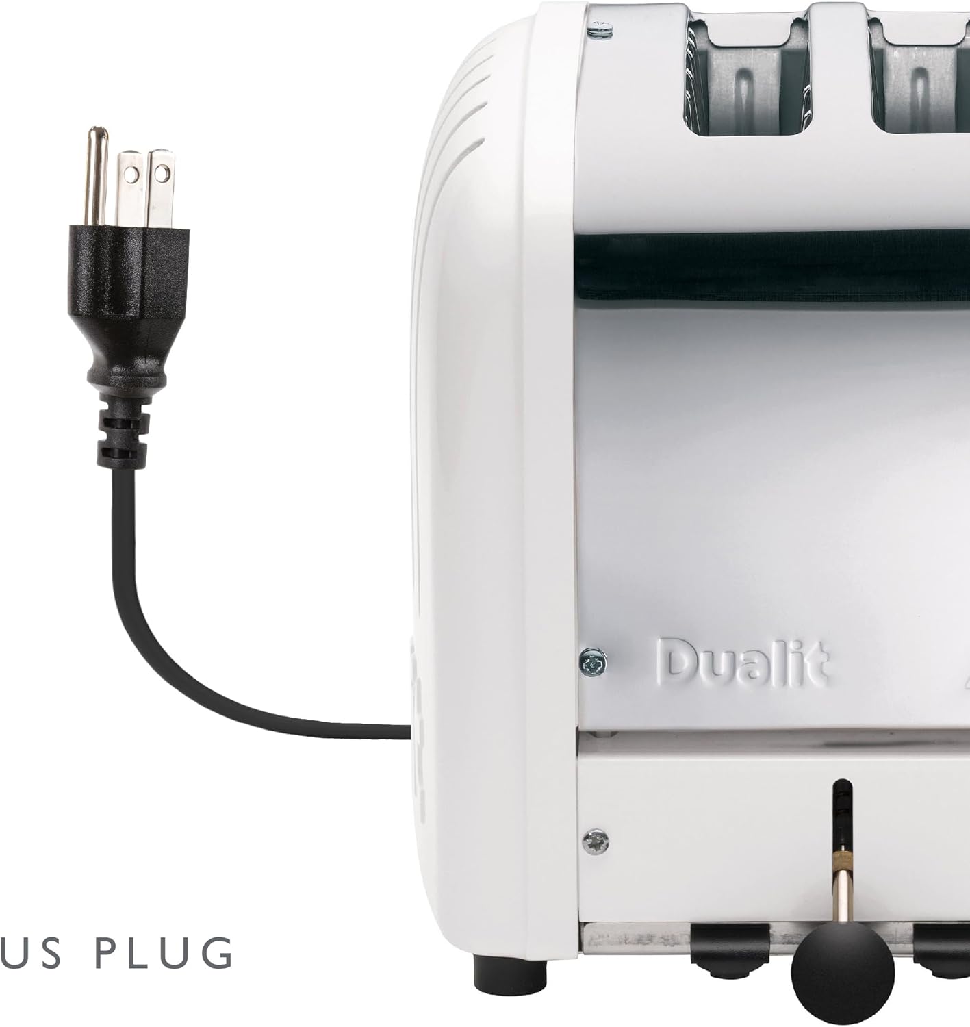 Dualit Classic 2 Slice NewGen Stainless Steel Toaster, White - Hand Built in the UK, Replaceable ProHeat® Elements – Slot Selector, Defrost Bread, Mechanical Timer-For Toast, Bagels & More