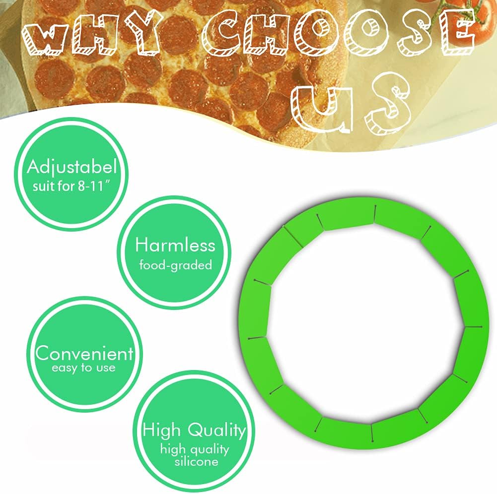Adjustable Silicone Pie Crust Shields - Baking Protectors Cover Pie Edge, Fit 8-11.4 Inch Pies
