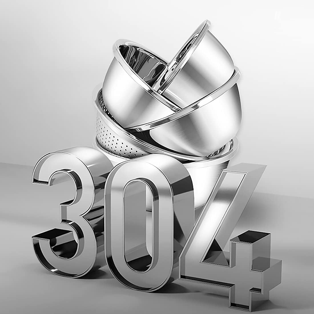 meleg otthon Stainless Steel Mixing Bowl, 11QT Salad Bowl, Metal Bowls, Stainless Steel Basin, Heavy Duty Deeper Edge Mirror Finish Dishwasher Safe Bowl (3XL)…