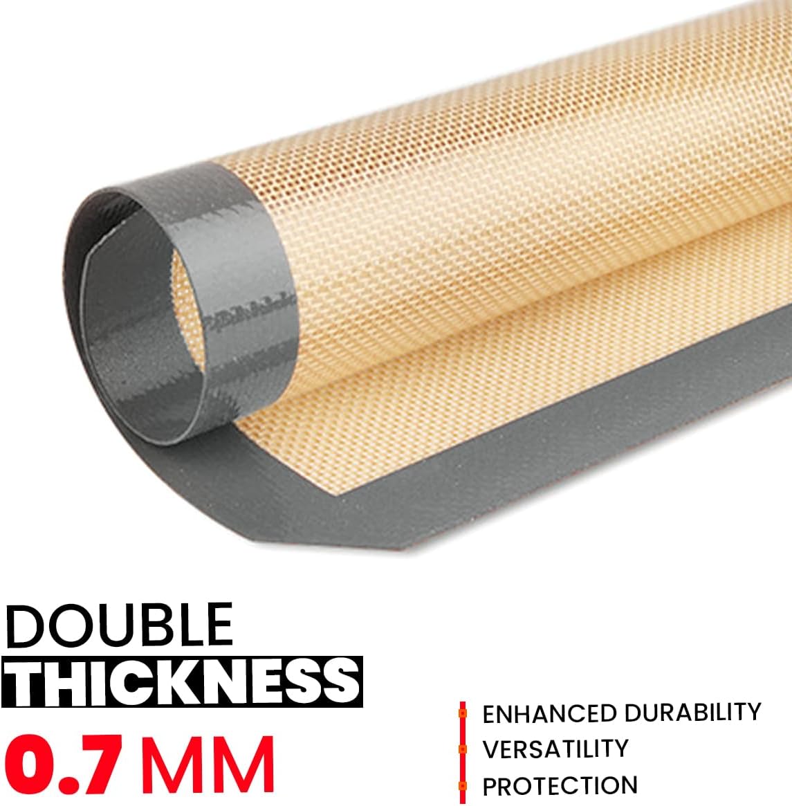 Silicone Baking Mat - 2 Pack Reusable Silicone Baking Sheet Liner for Oven - Half Sheet Nonstick Mat 16.5"x11.6" for Bread, Dough, Macaron, Cookie Cooking Liners for Kitchen Counter Bakery Supplies