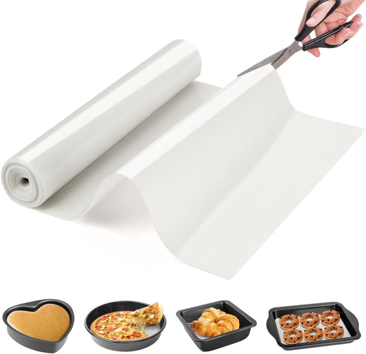 Silicone Baking Mat Roll -Non-Stick Dough Rolling Mat, Food Grade Pastry Baking Mat, Non-slip Silicone Kitchen Counter Mat, Reusable Air Fryer Mat, Washable Oil-Proof Refrigerator Liners