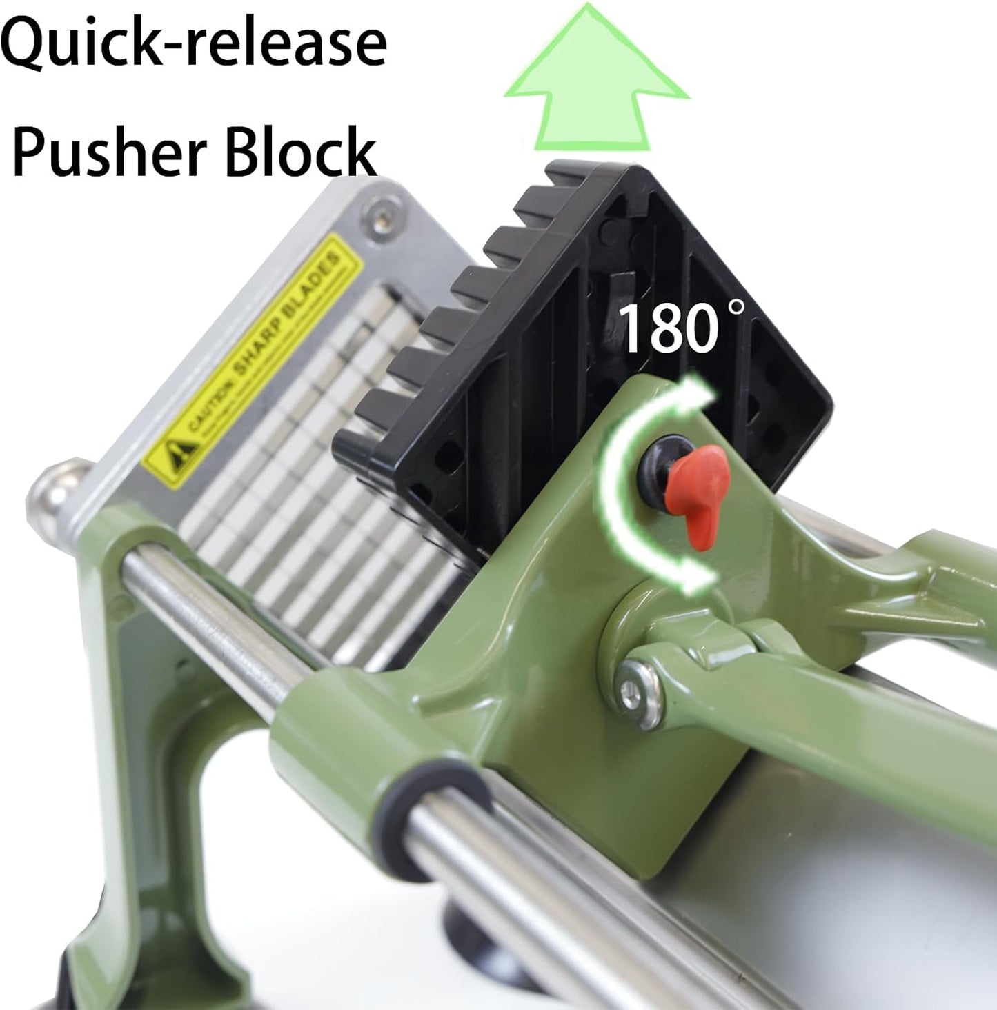 Commercial French Fry Cutter Stainless Steel.Potato Cutter for French Fries with 3/8Inch Blade, Commercial French Fry Cutter Manual Potatoes Cutting Machine with Suction Feet.