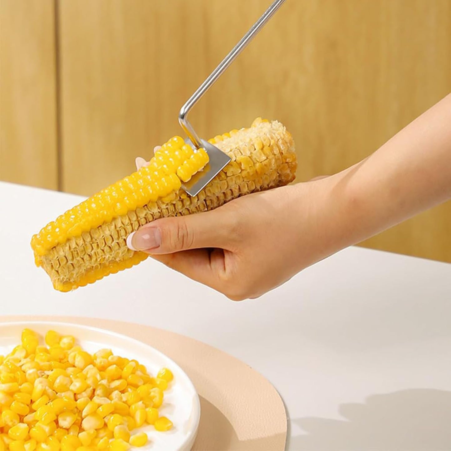 Corn Peeler 3 Pcs Stainless Steel Corn Peeler and Stripper Tool Set Upgraded Corn Stripper for Corn on the Cob,Peel Corn Cob Separator Quick,Gift for Women Home Dining Enthusiasts Gadget (3 Pcs)