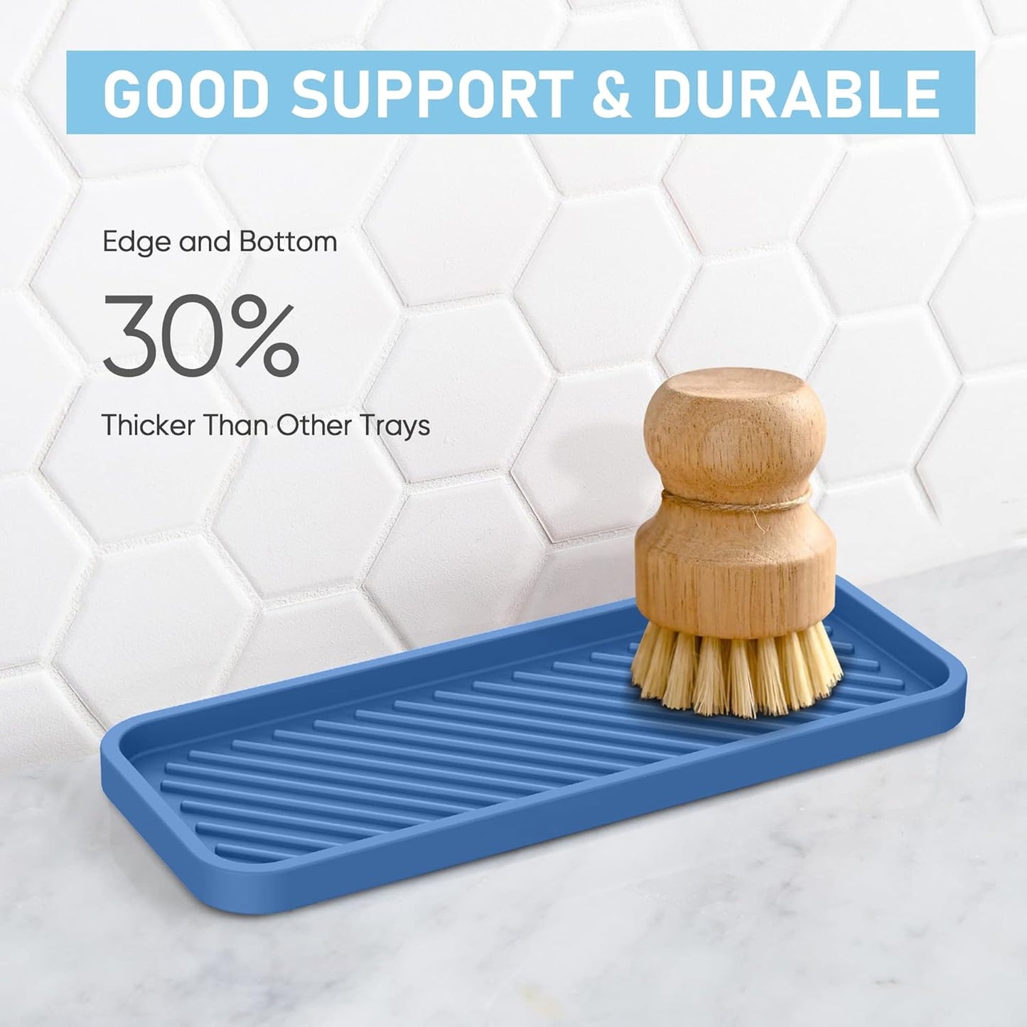 EG-SIPRO Silicone Sponge Holder, Kitchen Sink Organizer Tray, Sponge Caddy Dish Soap Holder, Scrubber, Soap Dispenser, Scouring Pad