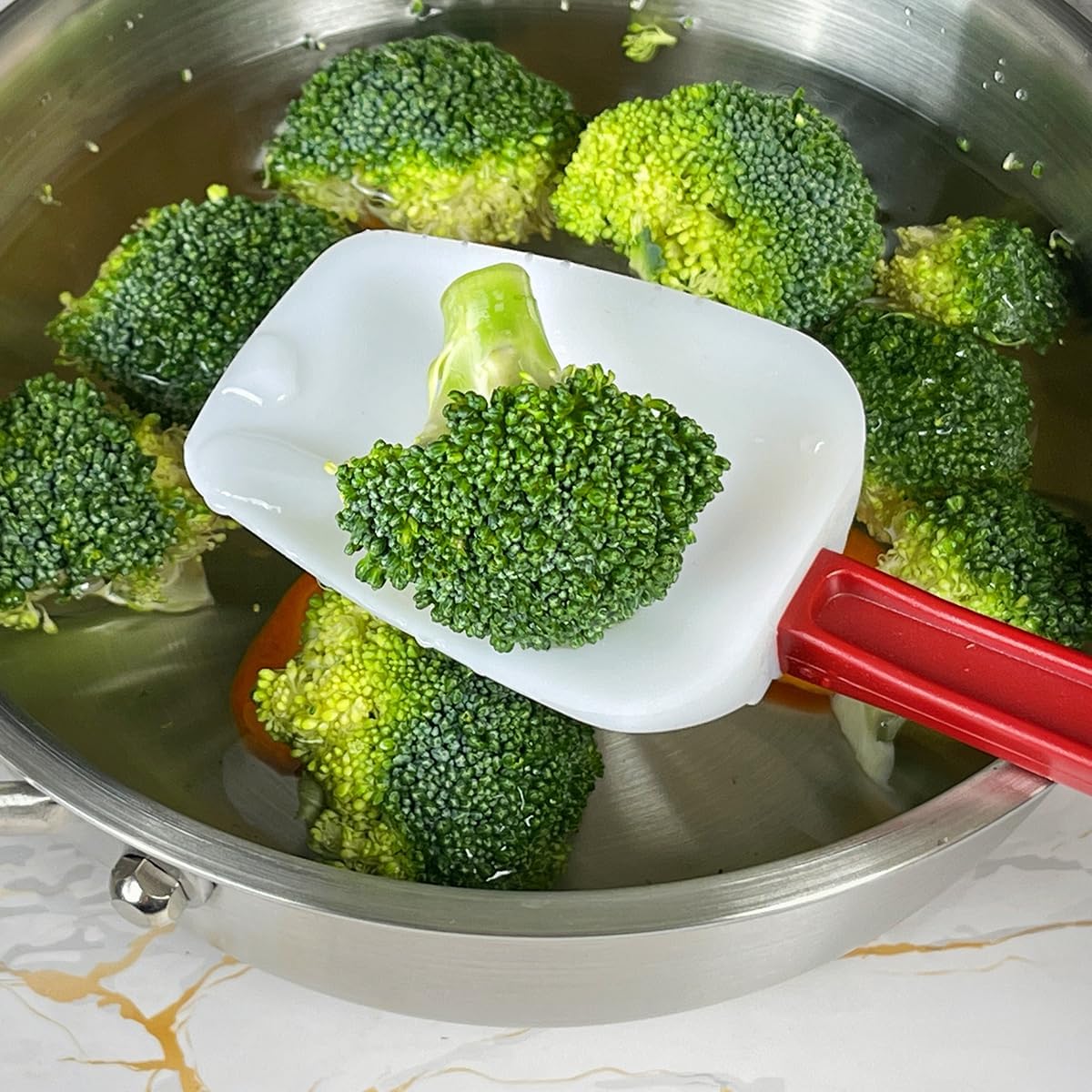 Commercial Spoonula Rubber Spatula Set, High Heat Spatula Spoon 9.5 Inches, Commercial Spatula for Cooking, Rubber Spatula Set Resistant to 500℉ (2 Spoonulas 14"/M)