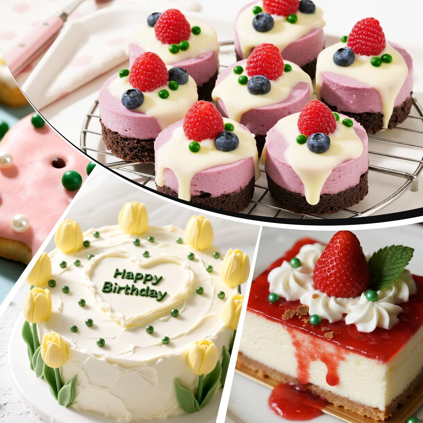 Deep Green Pearl Sugar Sprinkles, Edible Candy Pearls, 150g/5.29oz, Green Sprinkles for Cake Decorating, Baking Cake Decorations, Ice Cream Toppers, Cupcakes, Wedding Party Chirstmas Supplies