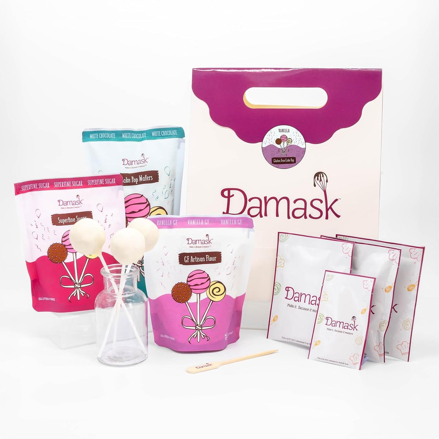 Gluten-Free Vanilla Cake Pop Kit - White Chocolate Coating