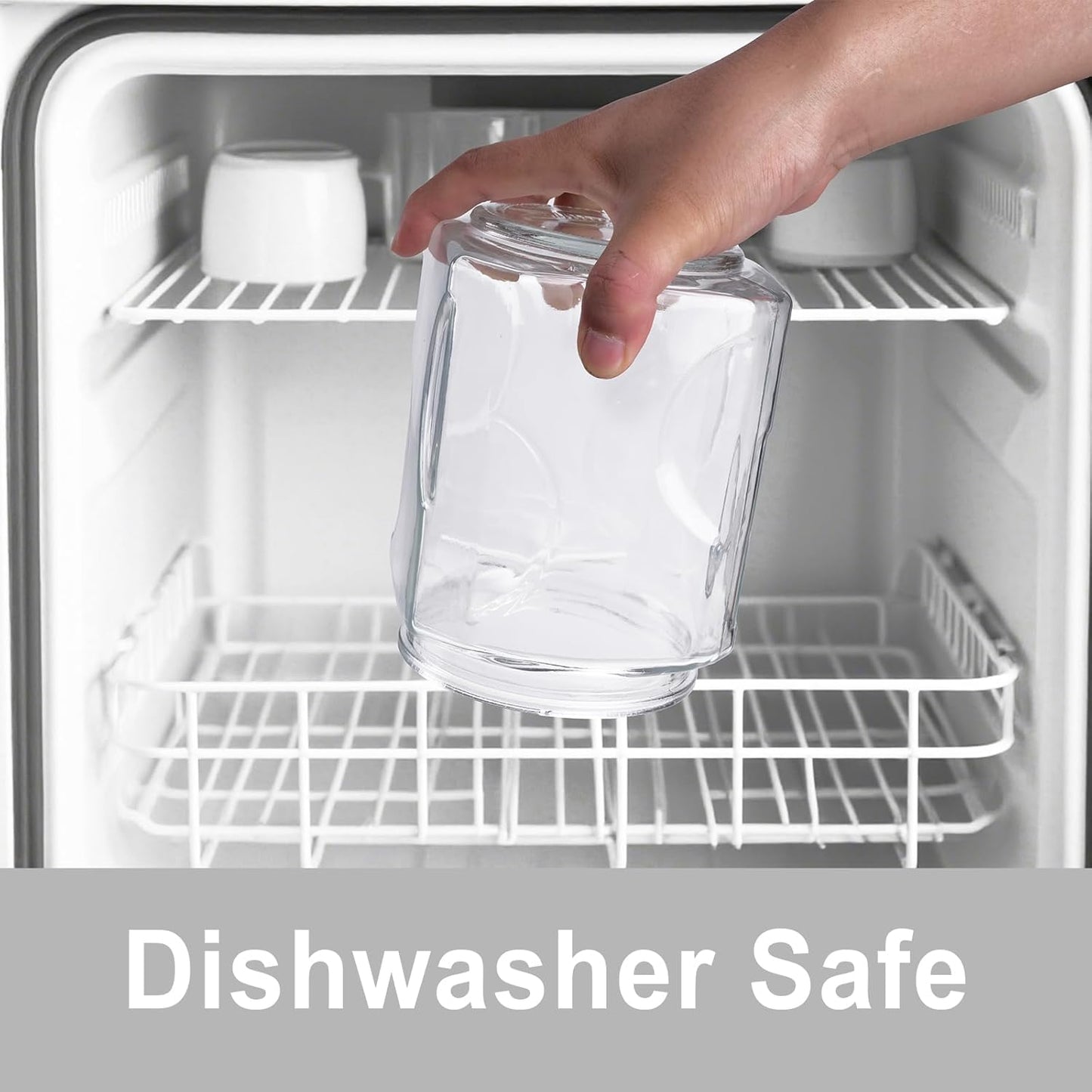 Glass Jars with Lids 64 oz, Airtight Silicone Seal & Non-Slip Design, Large Glass Storage Containers with Lids, Wide-Mouth Storage Containers for Kitchen, Laundry, Pantry & Office, Set of 2