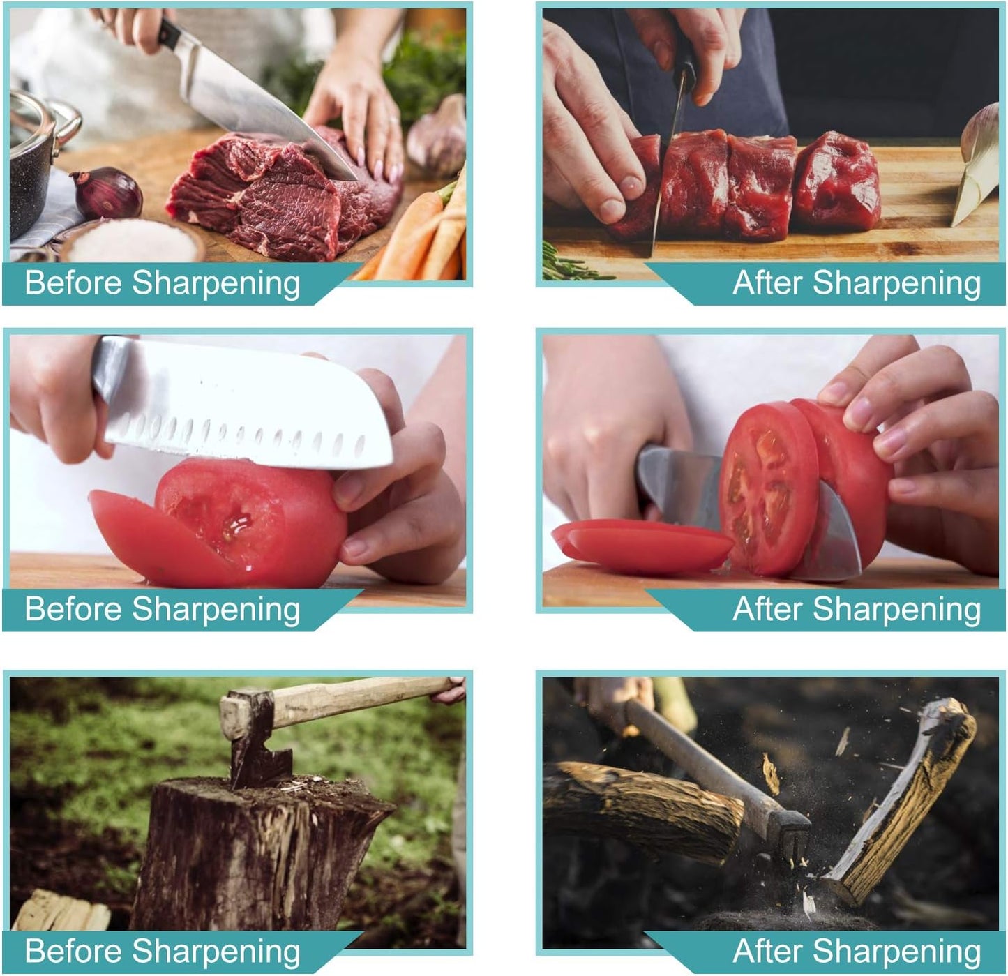 Knife Sharpening Stone 400/1000 Whetstone Sharpening Stone with Non-Slip Rubber Base for Kitchen, Hunting, and Pocket Knives or Blades