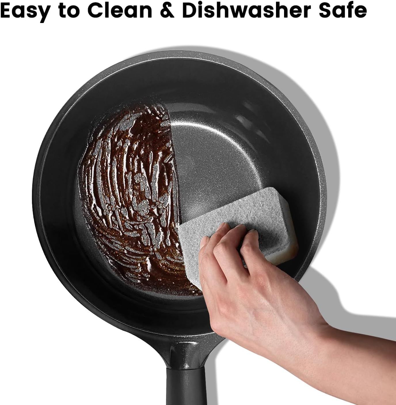 Ceramic Nonstick Frying Pan, Non Toxic 8 inch Frying Pan Skillet PFAS & PTFE & PFOA Free, Dishwasher Safe, Compatible with All Stovetops