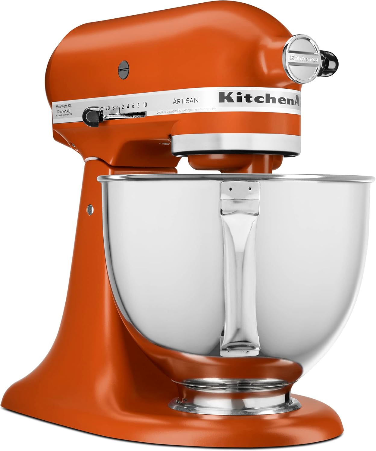 KitchenAid KSM150PSSC Stainless Steel Mixer Bowl, 5 Quart, Scorched Orange