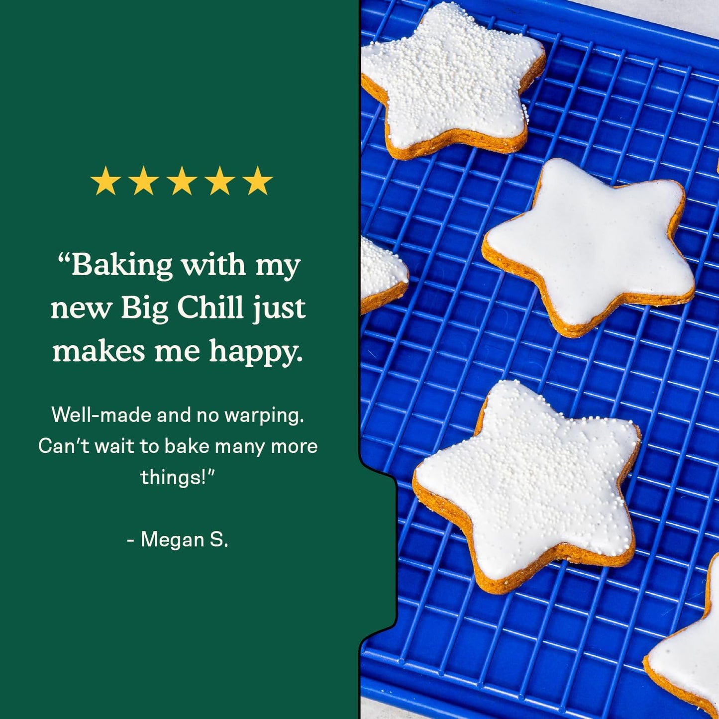 Great Jones Big Chill Wire Cooling Rack (Blueberry) – 16.9" × 11.4" Heavy-Weight Aluminized Steel,Nonstick Baking Rack – Oven Safe 450 °F, Bacon & Cookie Cooling Rack – Fits Half Sheet Pans