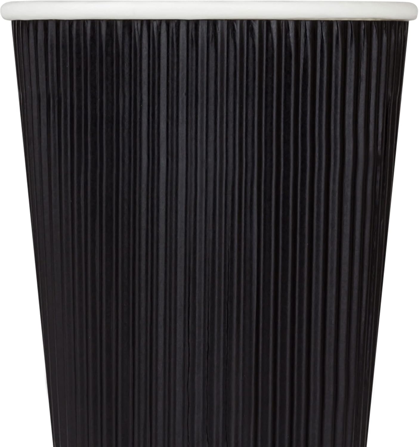 Karat 16oz Ripple Insulated Coffee Hot Cups [500 Count] Black Double Poly Lined Paper Hot Cup - Ideal for Hot Beverages, 90mm (C-KRC516B)