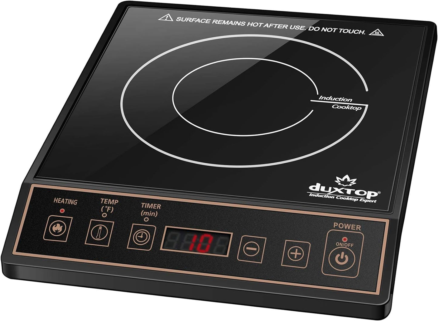 Duxtop 1800W Portable Induction Cooktop Countertop Burner, Gold 9120MC/BT-M20B