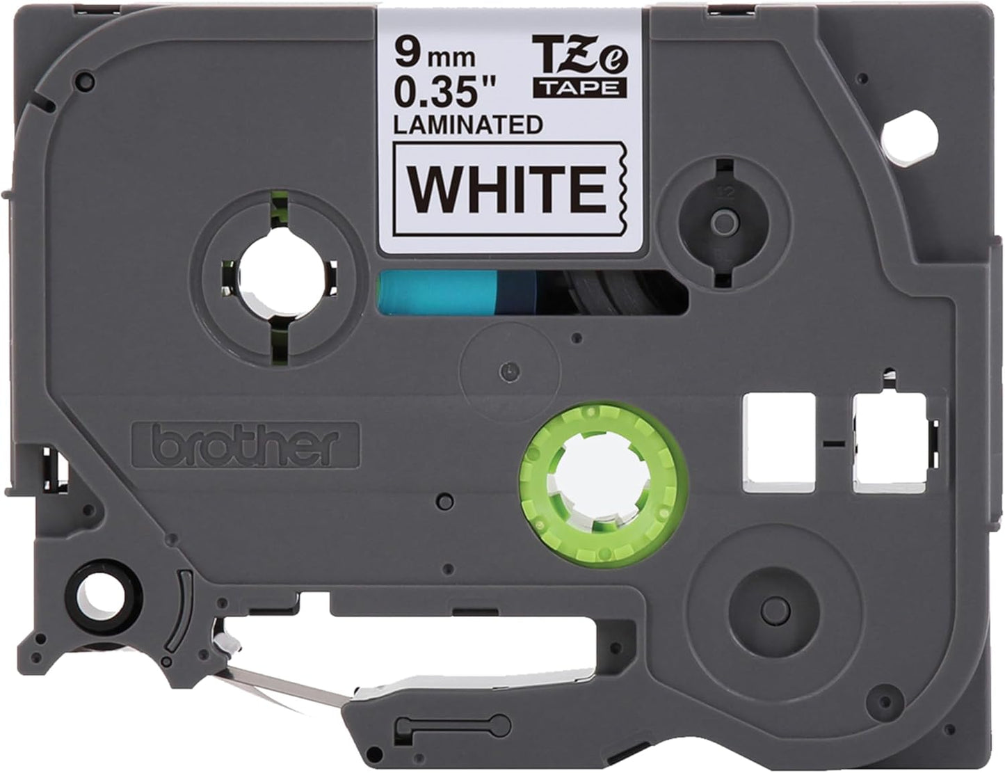 Brother Genuine TZe221~3/8" Black Print on White Label Tape. Each: 0.35 in x 26.2 ft (9 mm x 8 m)