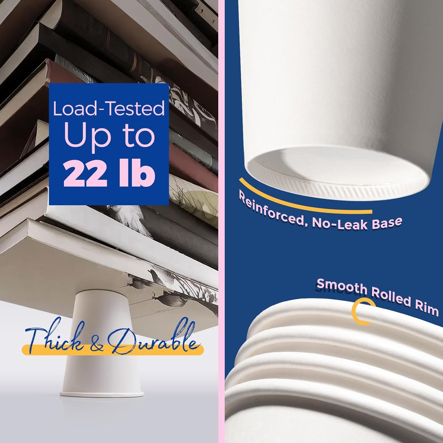 Fit Meal Prep 500 Pack 12 oz Disposable Coffee Cups with Lids, Sleeves, Leak-Proof To Go Coffee Cups with Lids, Durable Paper Cups for Hot Beverage, Home, Office, Party